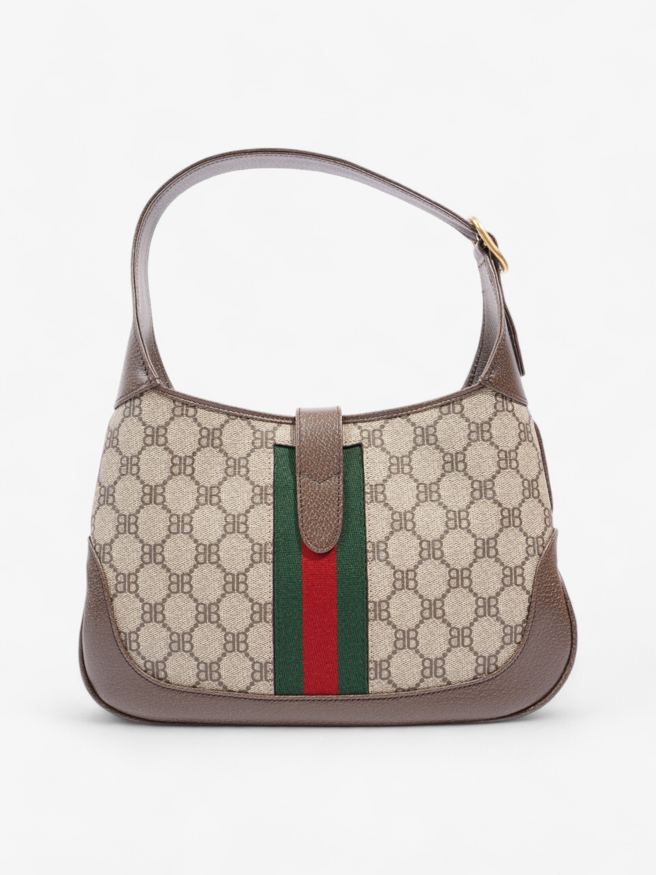 Gucci x Balenciaga Hacker Project Jackie 1961 Beige / Brown Coated Canvas