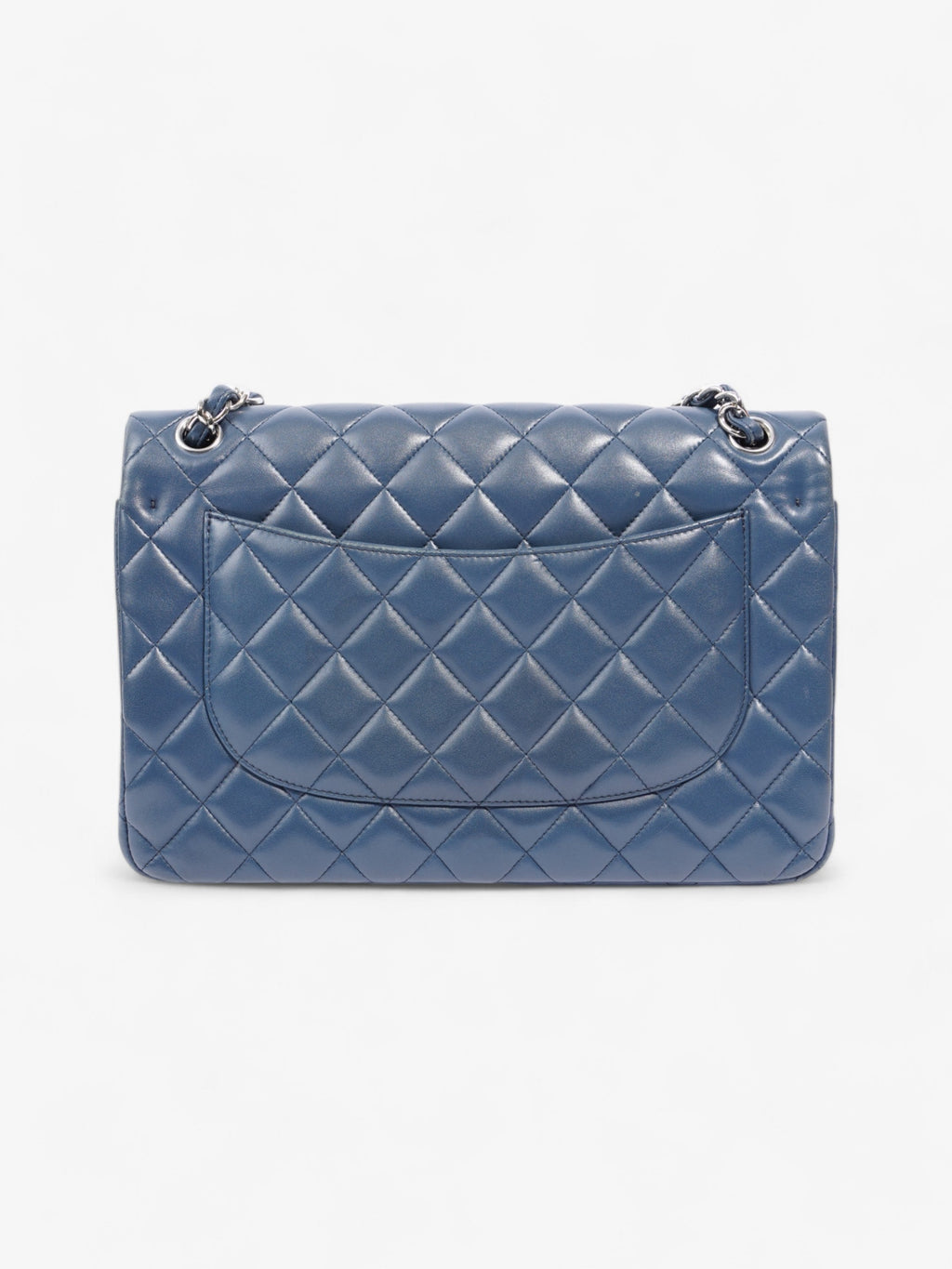 Chanel Classic Flap Blue Lambskin Leather Large