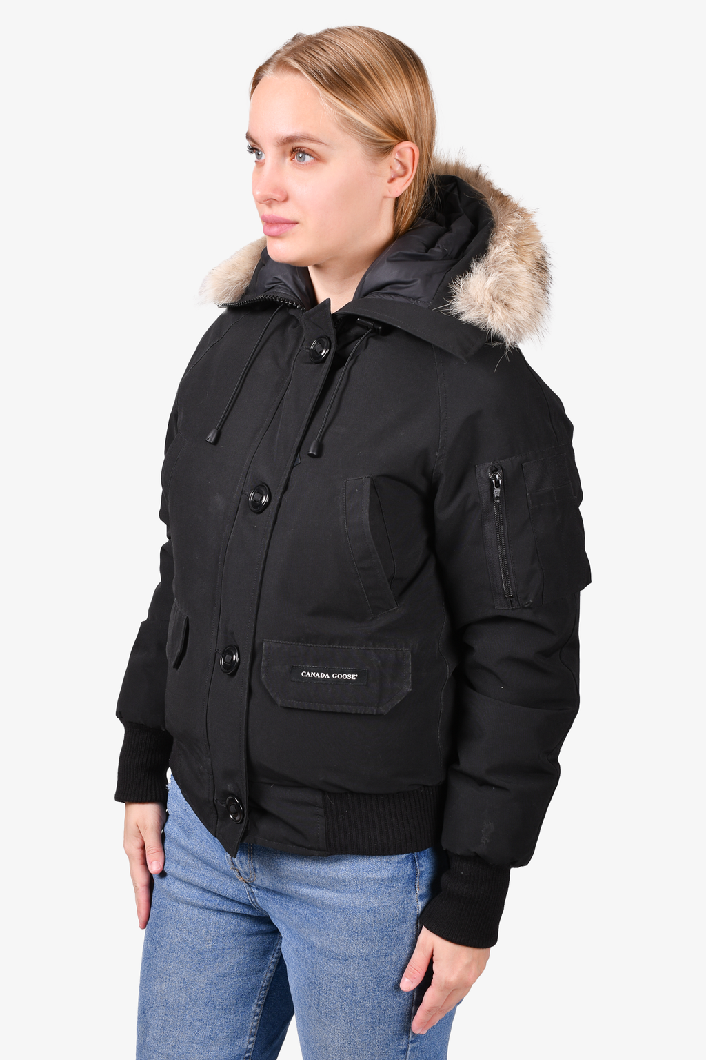Canada Goose Black 'Chilliwack Bomber' Down Jacket Size XS