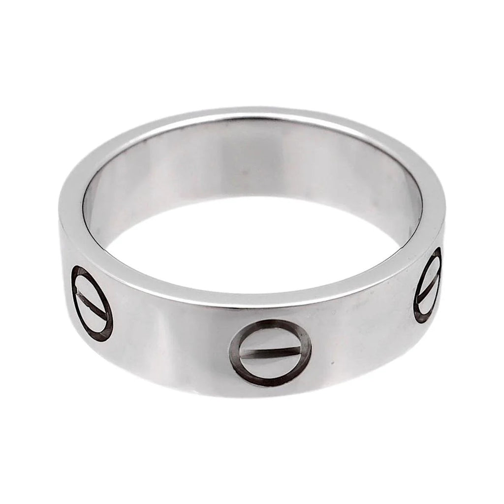 CARTIER 18K WHITE GOLD 5.5MM LOVE RING