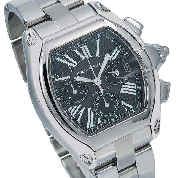 CARTIER ROADSTAR CHRONOGRAPH STAINLESS STEEL XL WATCH W62020X6