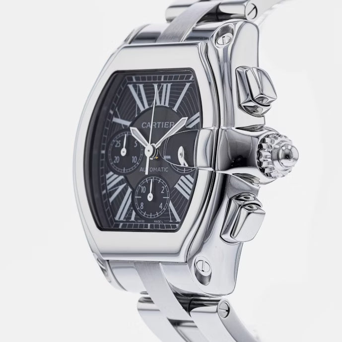 CARTIER ROADSTAR CHRONOGRAPH STAINLESS STEEL XL WATCH W62020X6