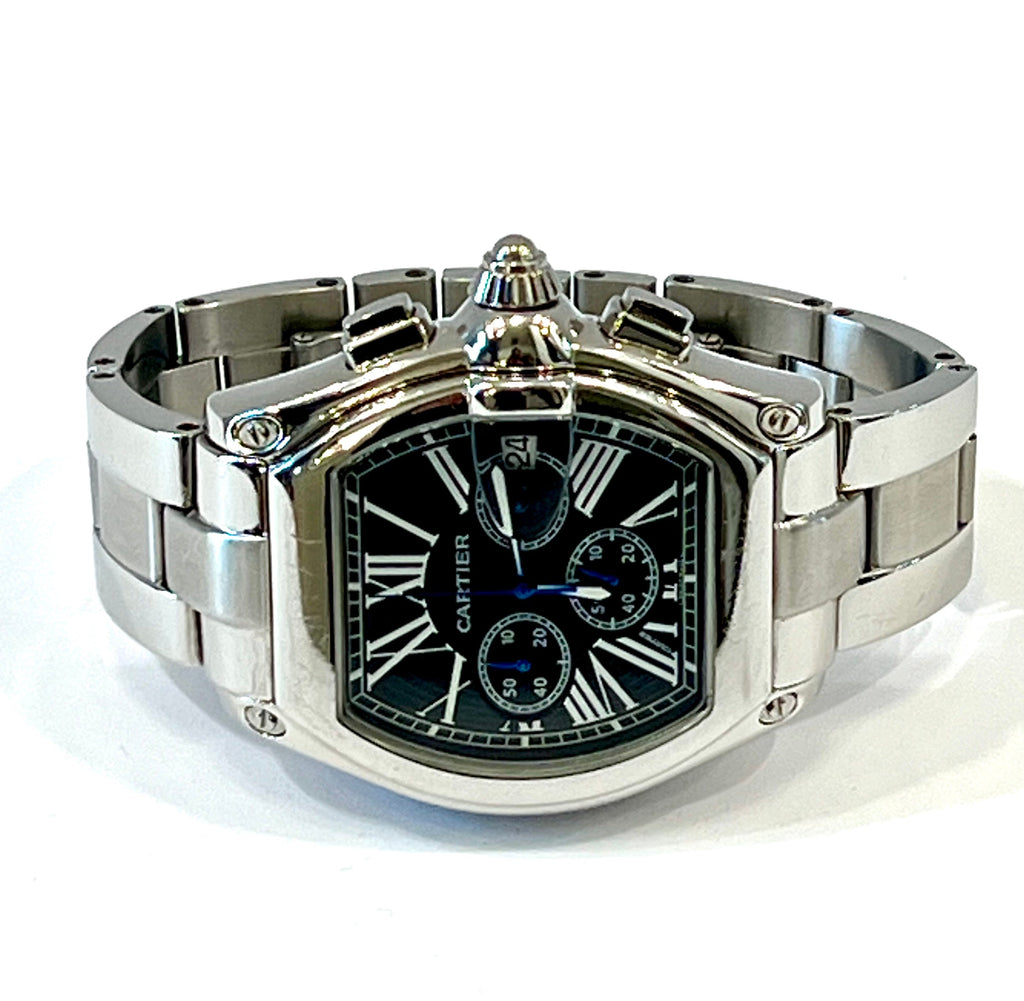 CARTIER ROADSTAR CHRONOGRAPH STAINLESS STEEL XL WATCH W62020X6