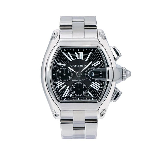 CARTIER ROADSTAR CHRONOGRAPH STAINLESS STEEL XL WATCH W62020X6