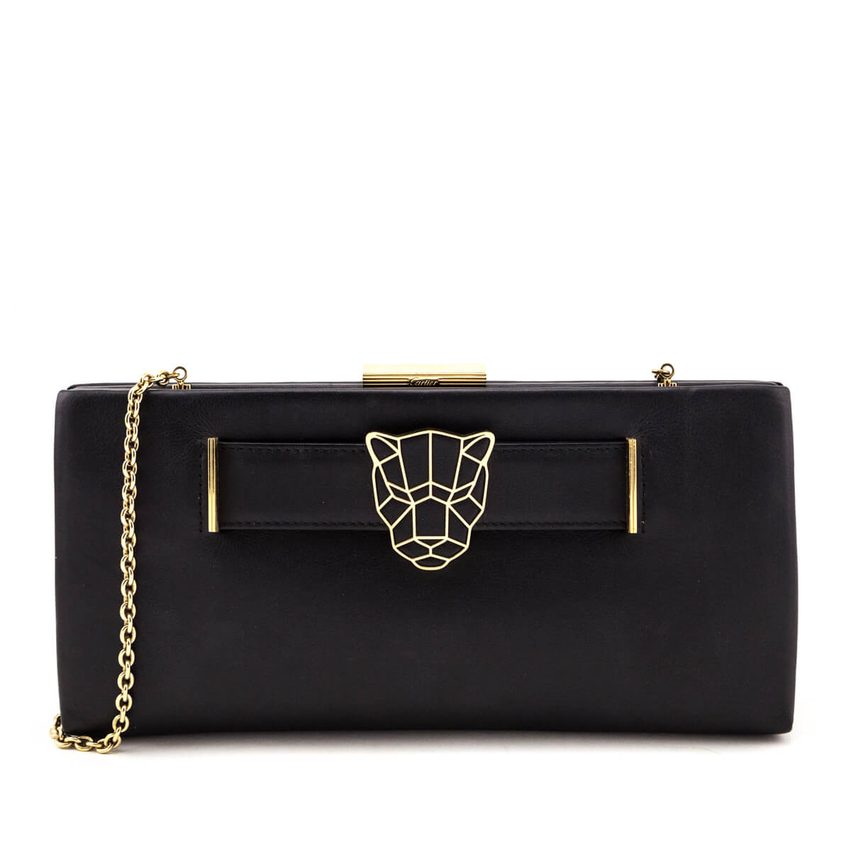 Cartier Black Calfskin Panthere de Cartier Clutch