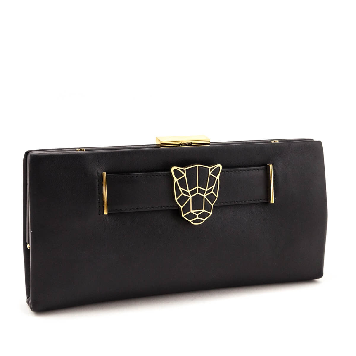 Cartier Black Calfskin Panthere de Cartier Clutch