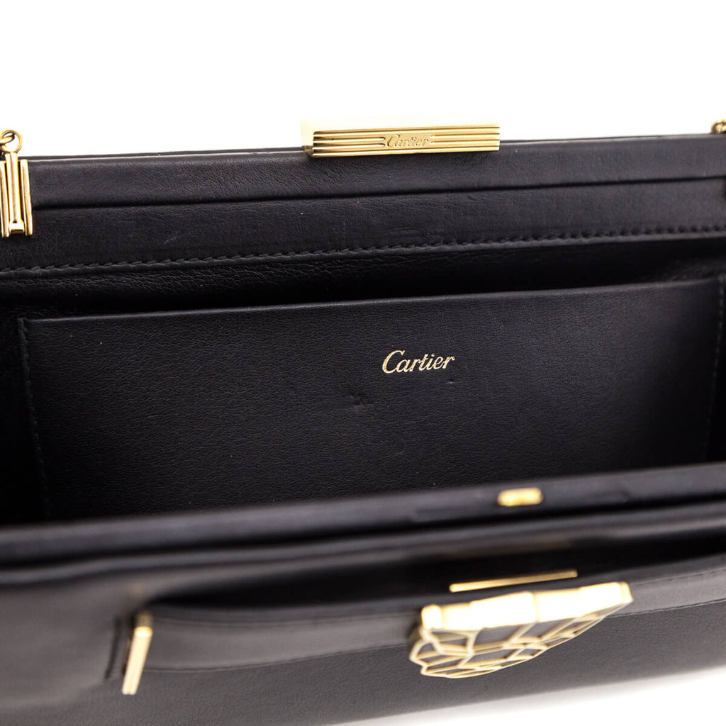 Cartier Black Calfskin Panthere de Cartier Clutch
