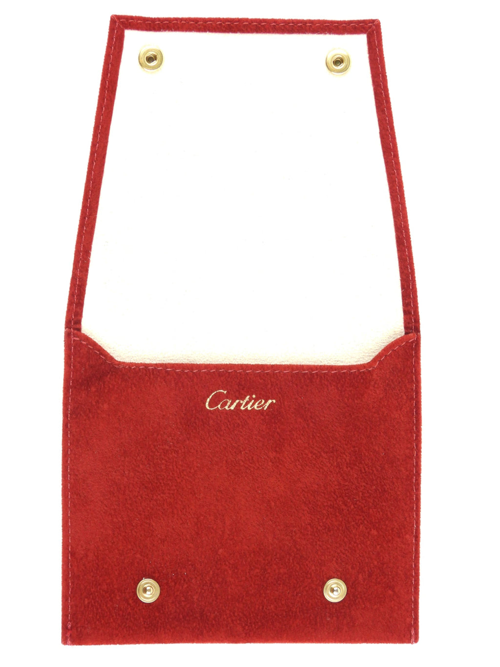 Cartier Red Jewelry Travel Pouch and Watch Bracelet Cushion