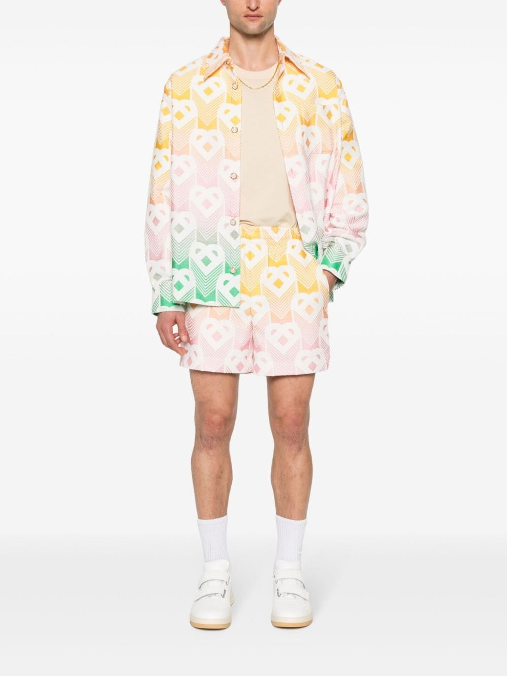 CASABLANCA TERRY GRADIENT MONOGRAM JACKET