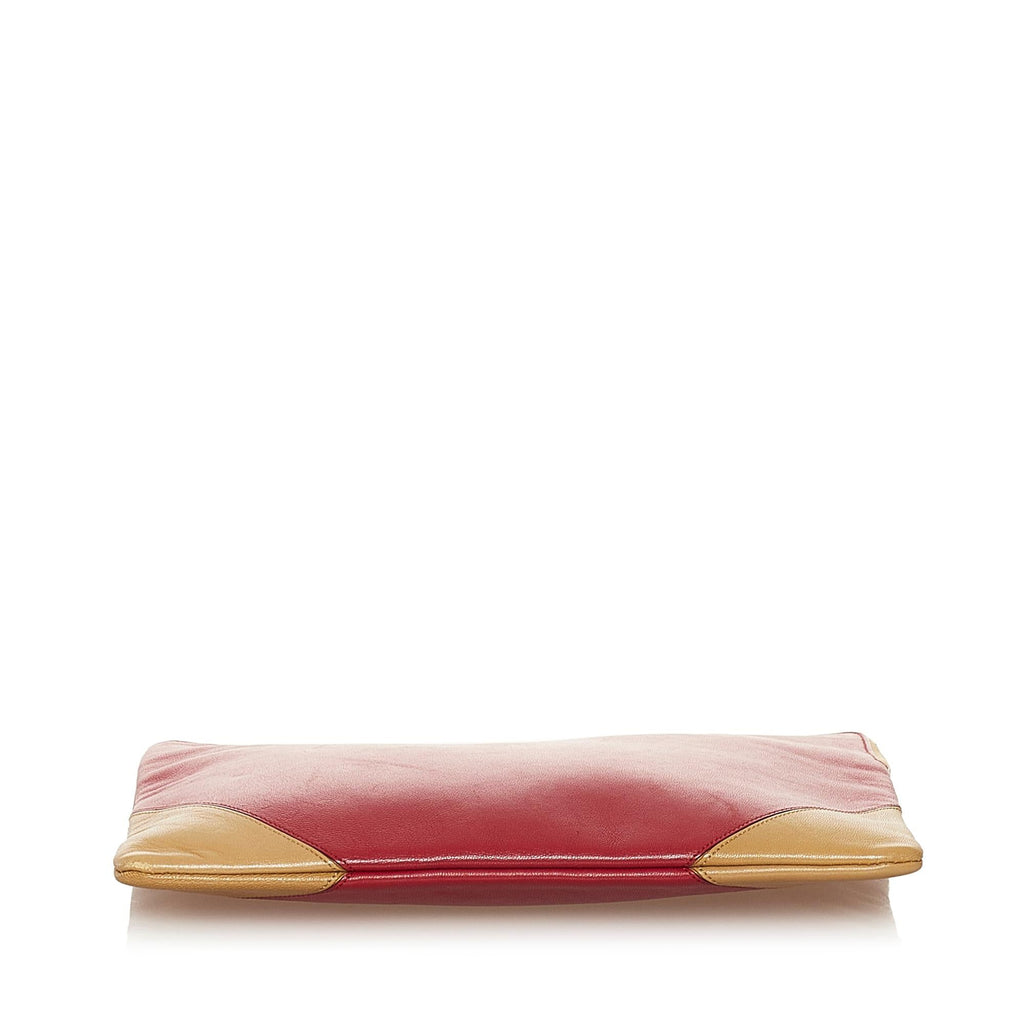 Celine Bicolor Coeur Leather Clutch Bag (SHG-34952)