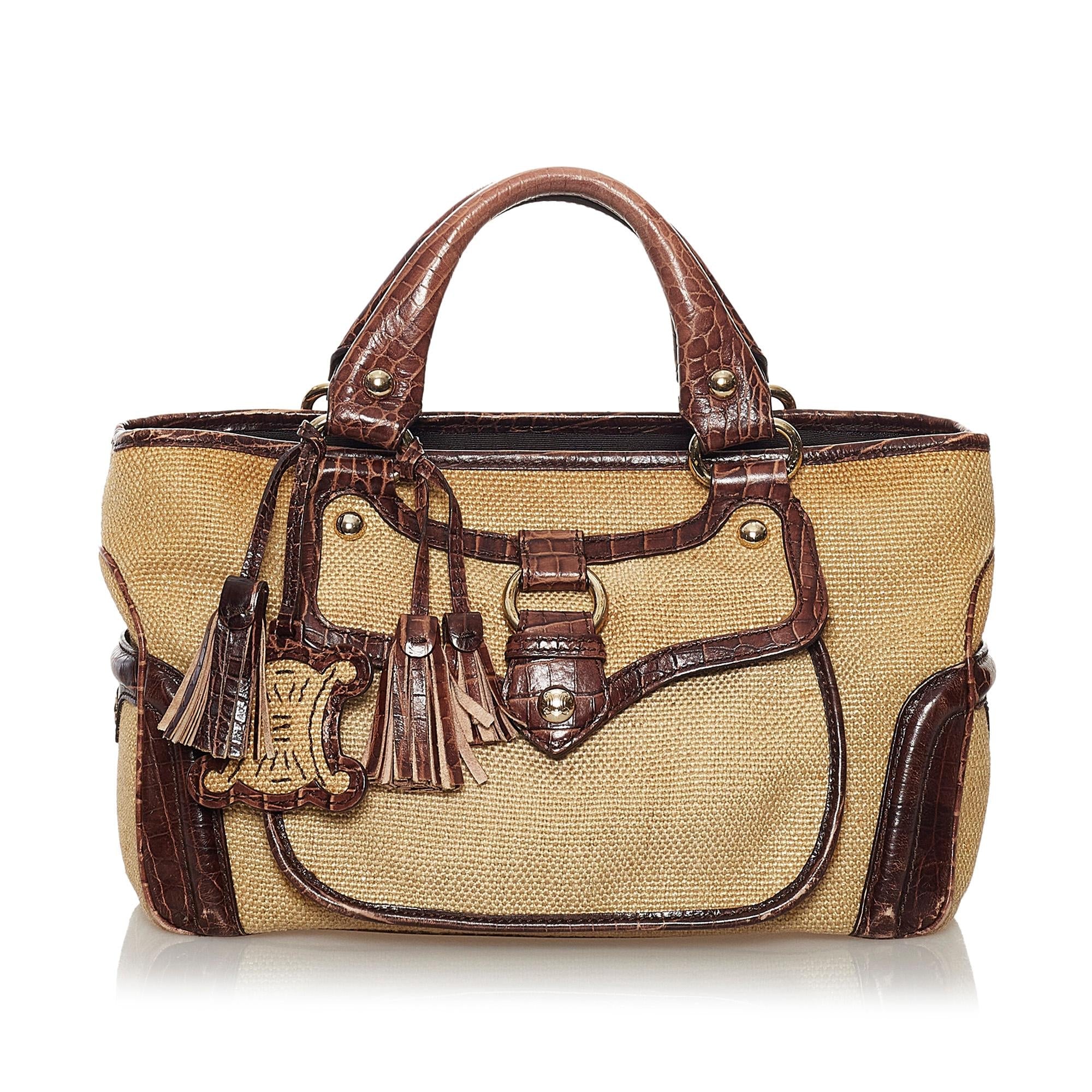 Celine Boogie Raffia Handbag (SHG-33293)