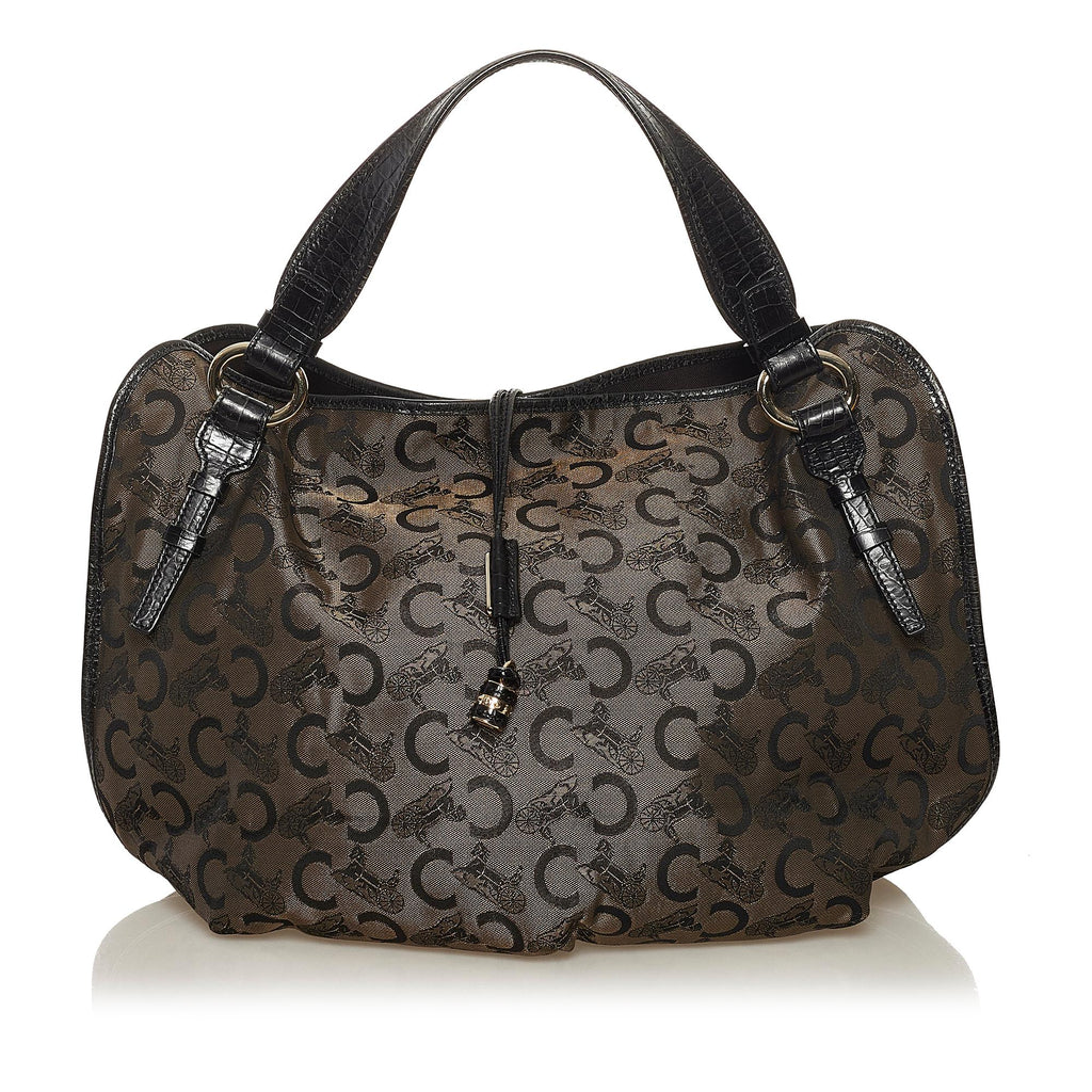 Celine C Carriage Bittersweet Canvas Handbag (SHG-34914)