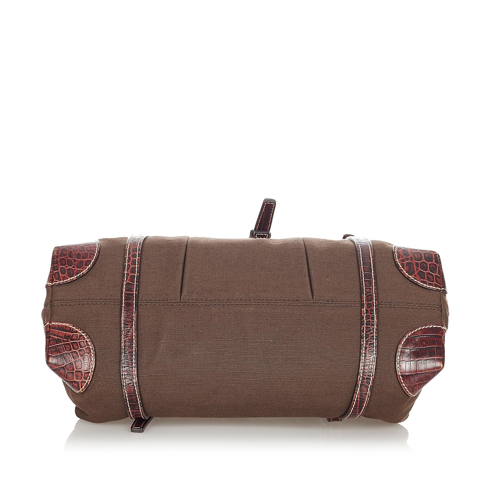 Celine Canvas Shoulder Bag (SHG-23502)
