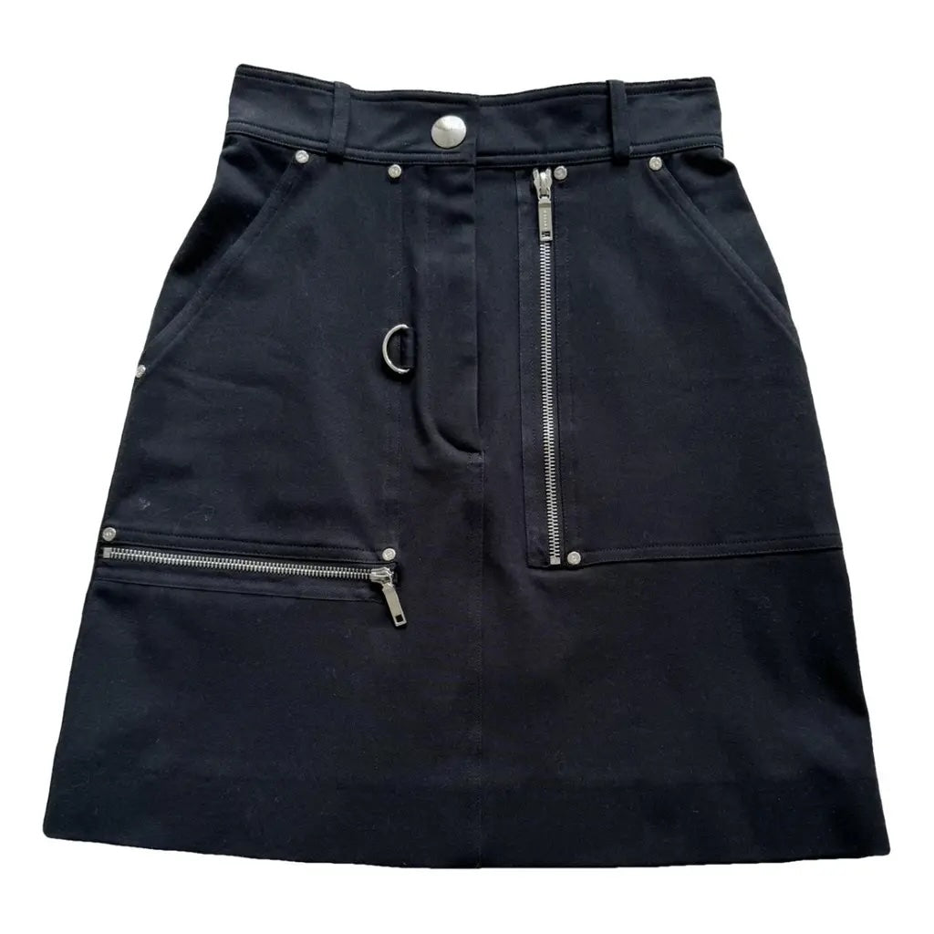 CÉLINE SILK NYLON BLEND MINI SKIRT