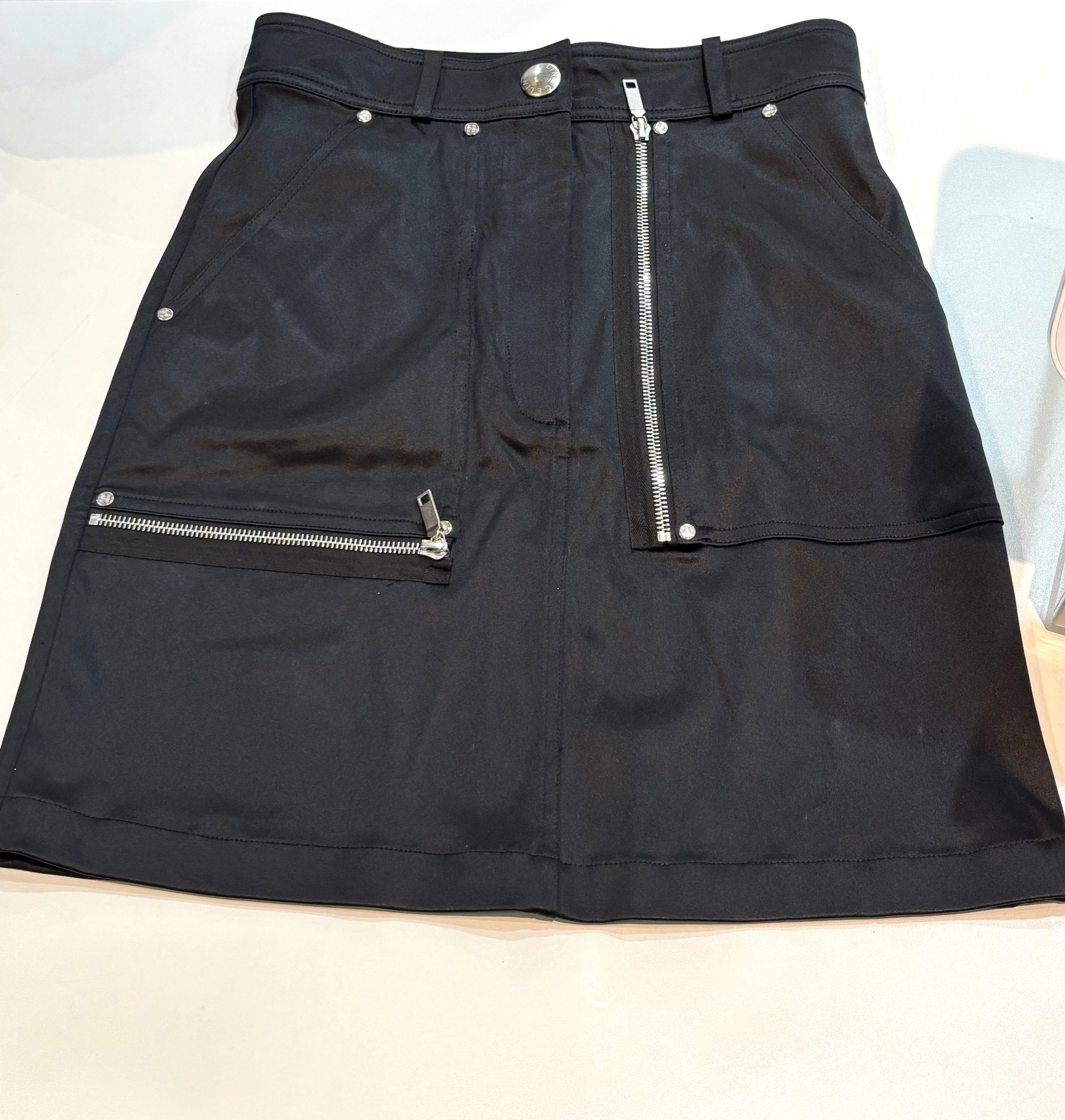 CÉLINE SILK NYLON BLEND MINI SKIRT