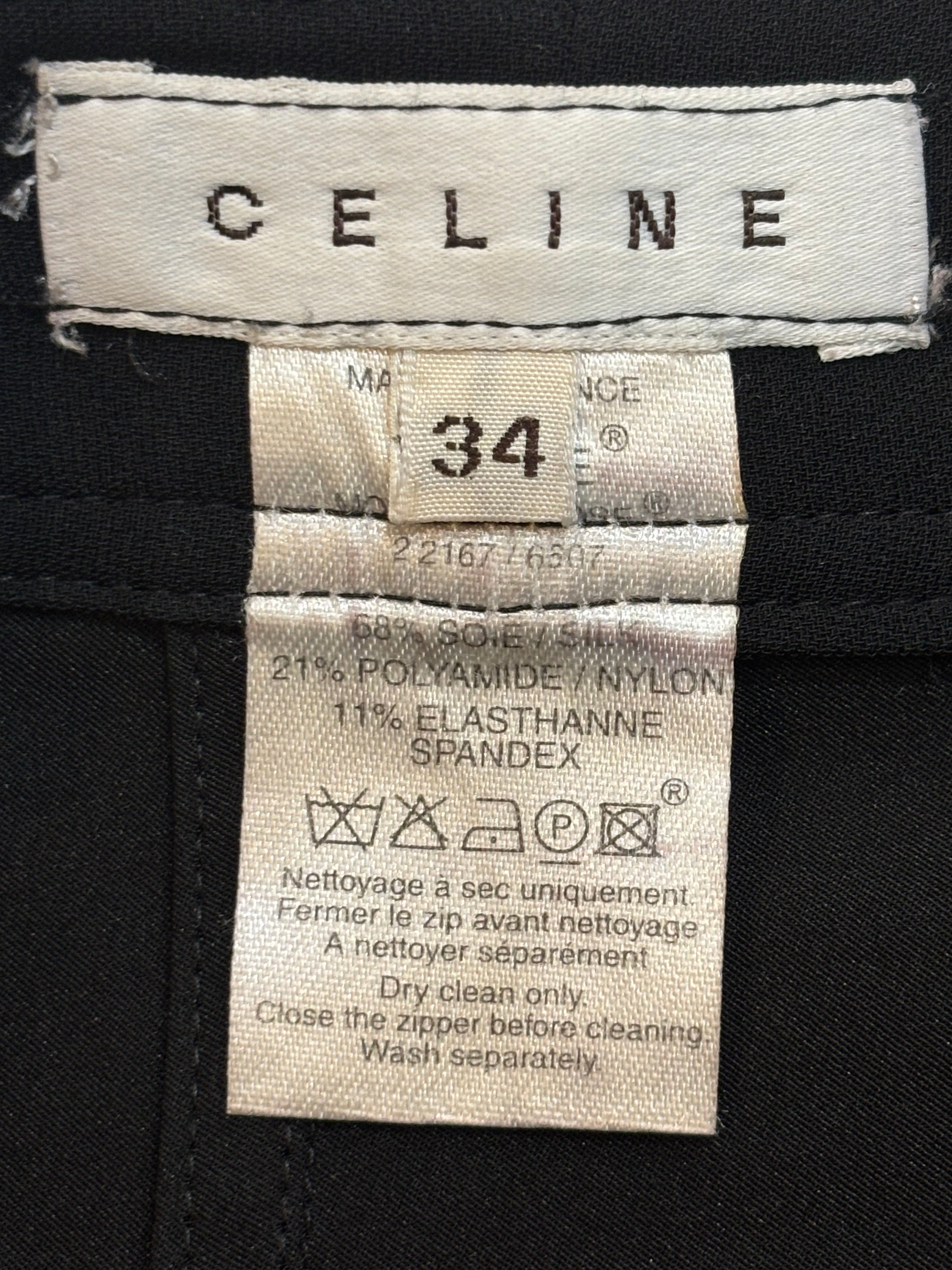 CÉLINE SILK NYLON BLEND MINI SKIRT