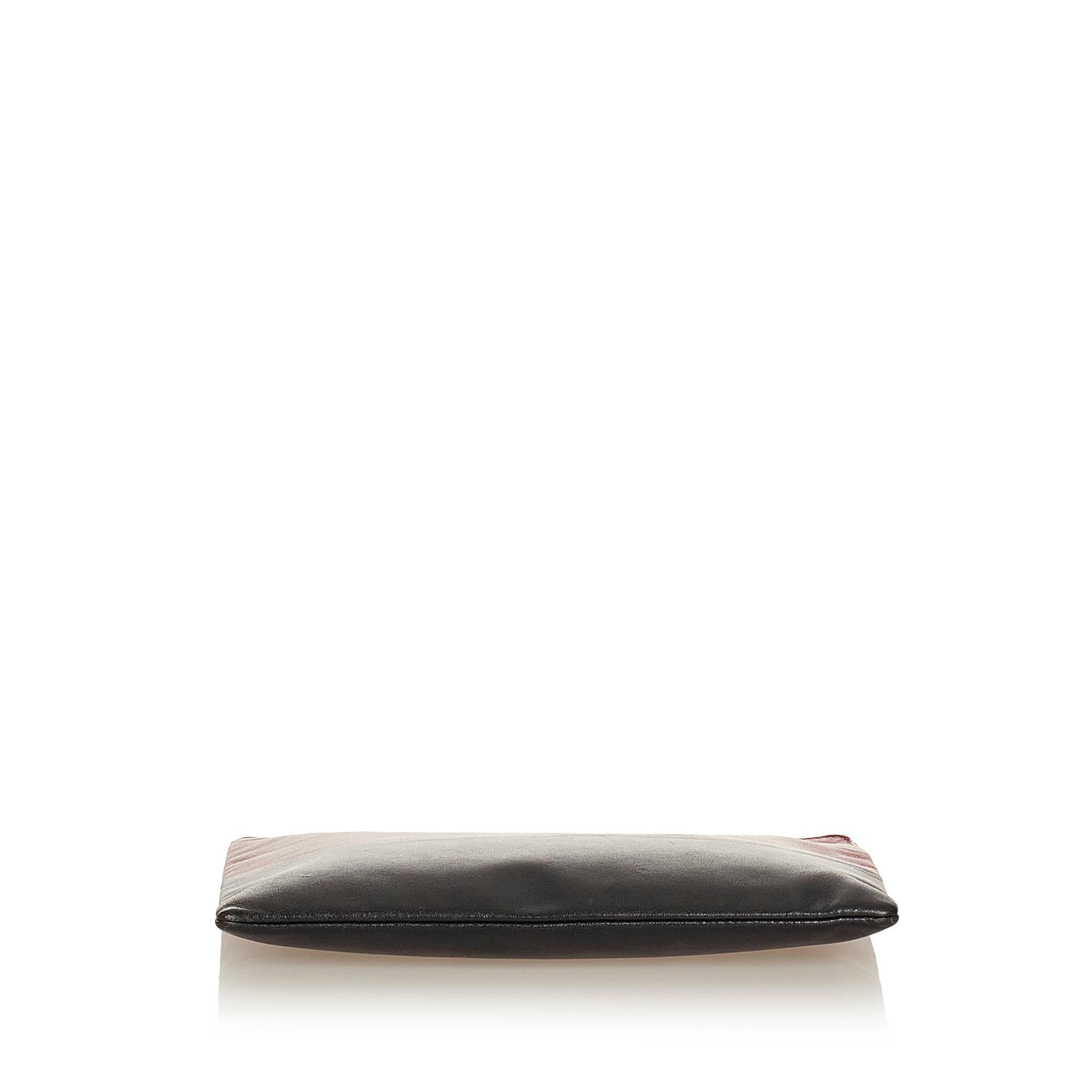 Celine Solo Bicolor Leather Clutch Bag (SHG-27017)