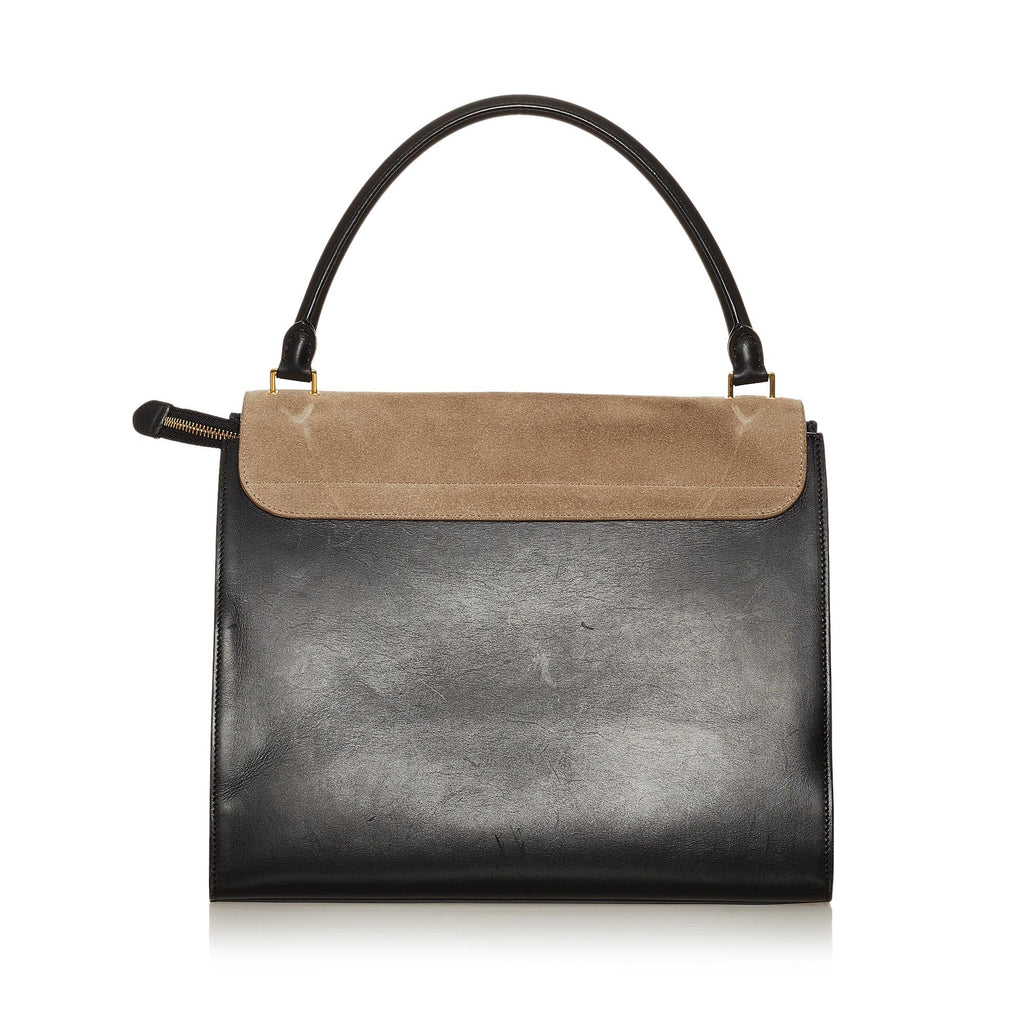 Celine Trapeze Leather Satchel (SHG-28869)