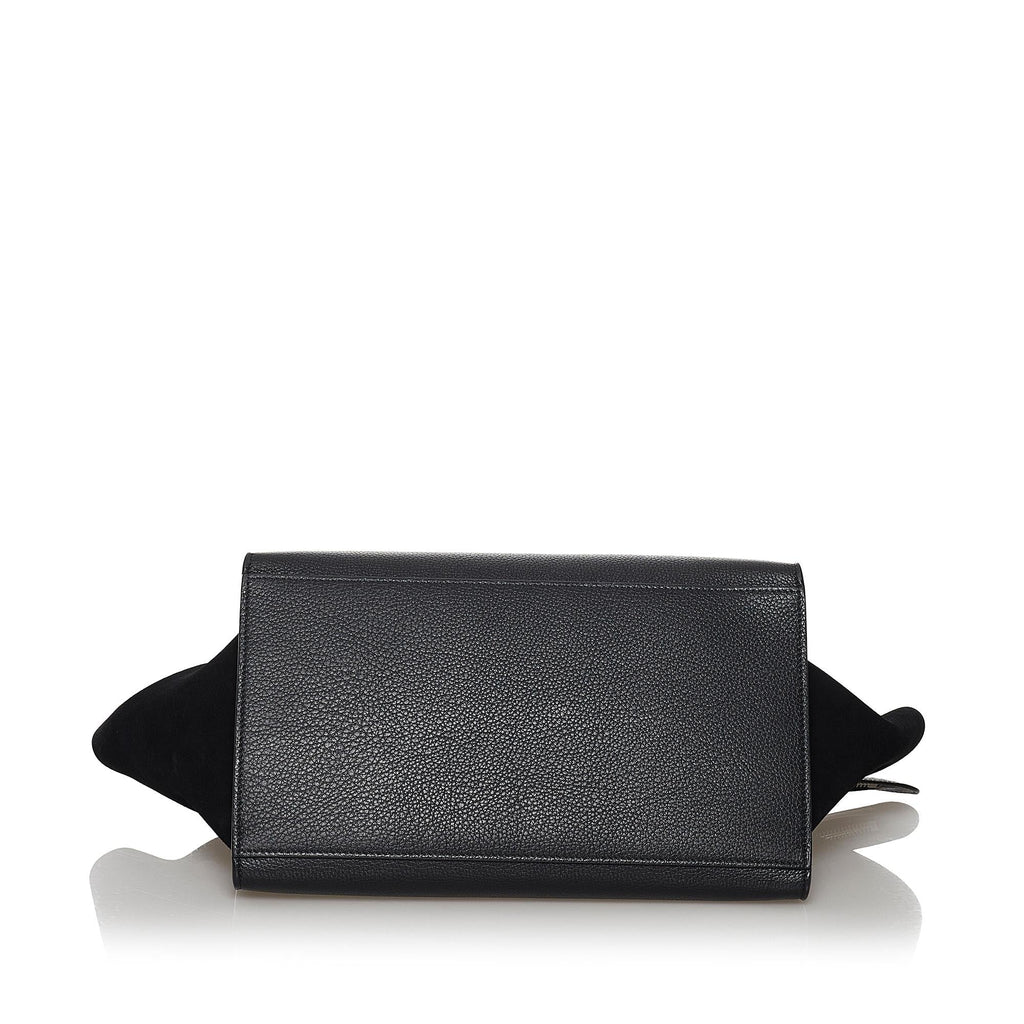 Celine Trapeze Leather Satchel (SHG-30491)