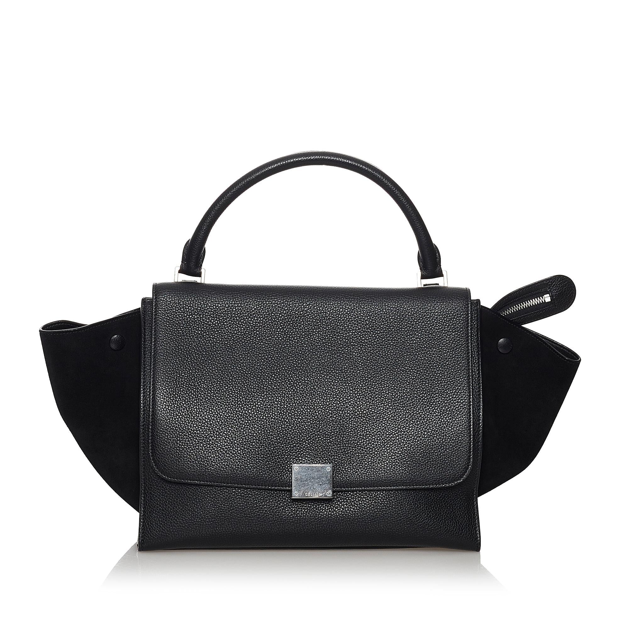 Celine Trapeze Leather Satchel (SHG-30491)