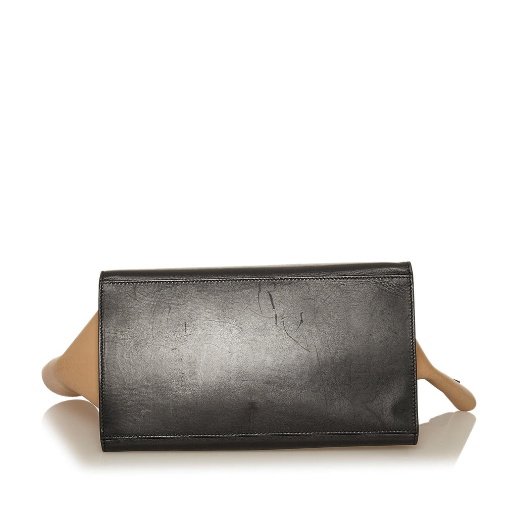 Celine Trapeze Tricolor Leather Satchel (SHG-29489)