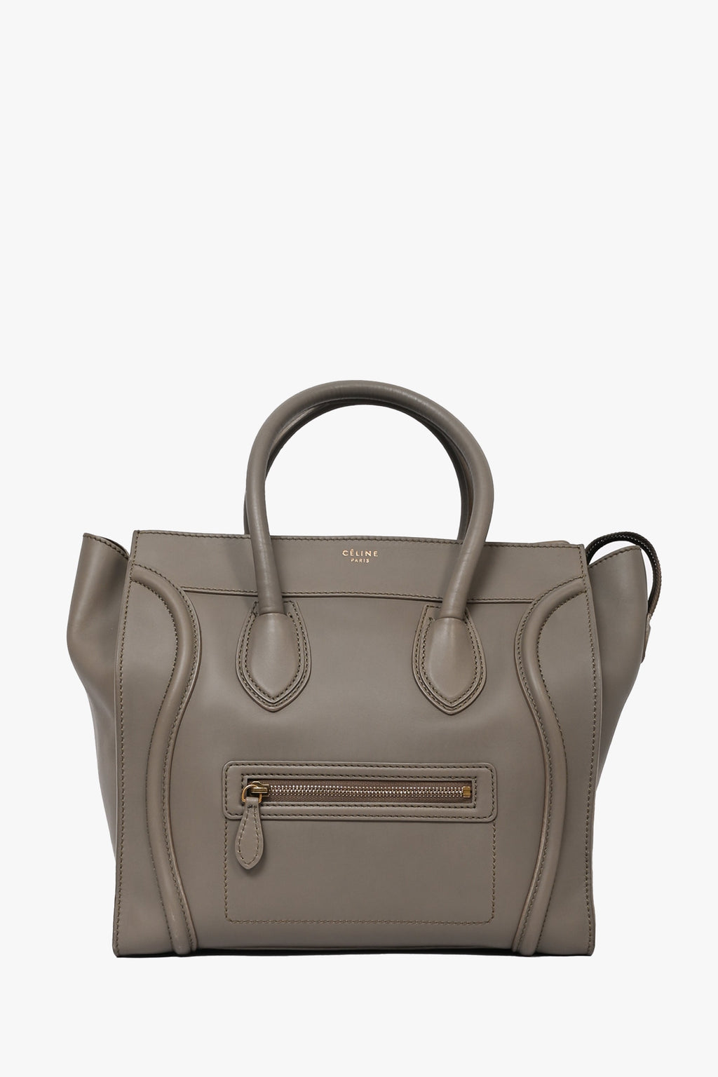 Celine 2011 Grey Smooth Leather Luggage Phantom Tote