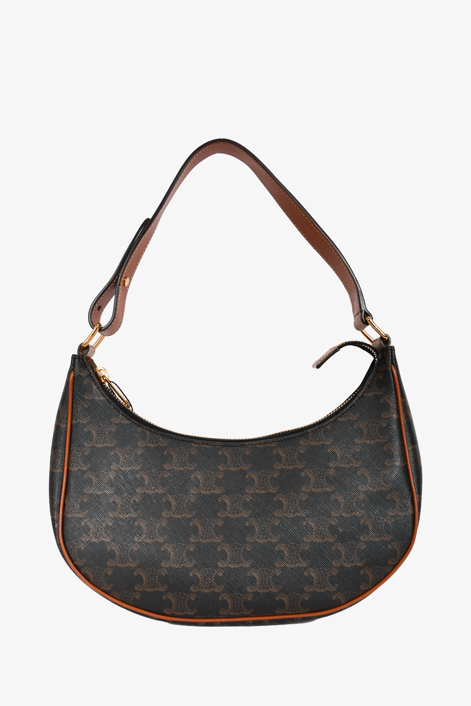 Celine 2022 Brown Triomphe Canvas/Leather Ava Bag