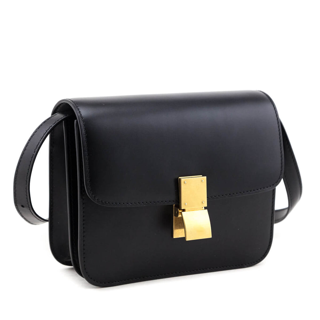 Celine Black Box Calfskin Teen Classic Box Flap Bag