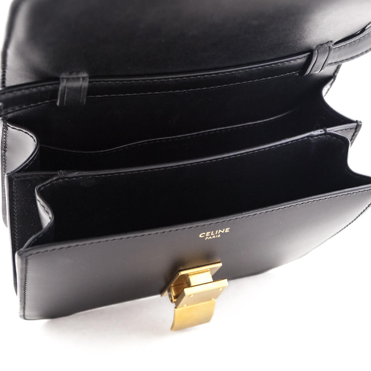 Celine Black Box Calfskin Teen Classic Box Flap Bag