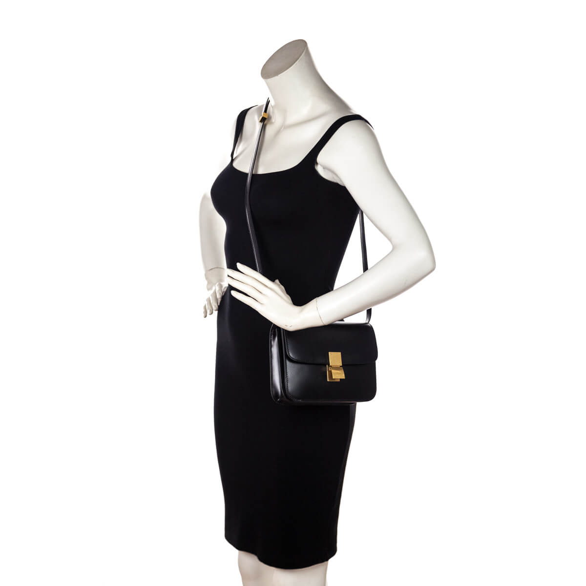 Celine Black Box Calfskin Teen Classic Box Flap Bag