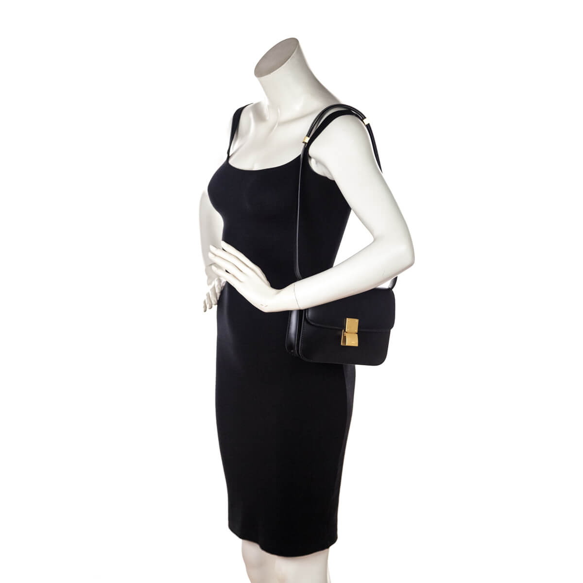 Celine Black Box Calfskin Teen Classic Box Flap Bag