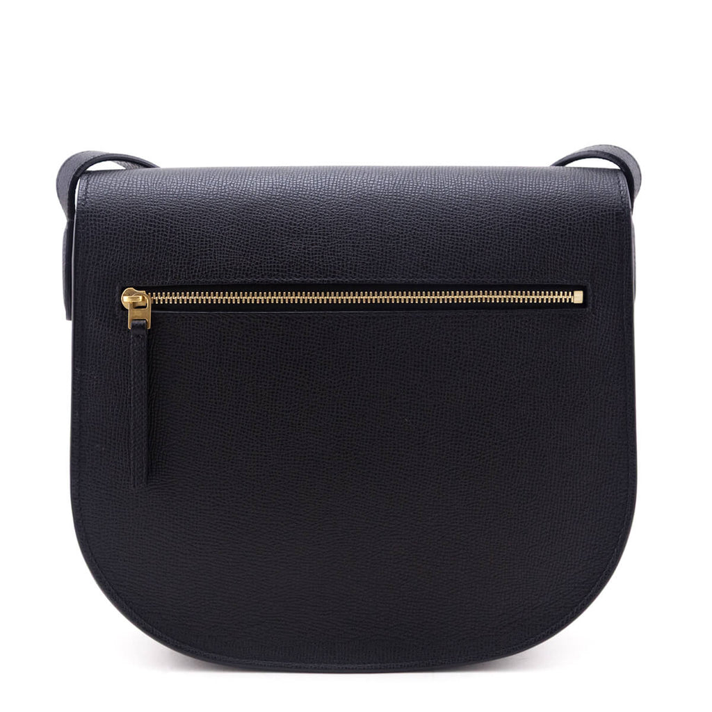 Celine Black Grained Calfskin Medium Trotteur Bag