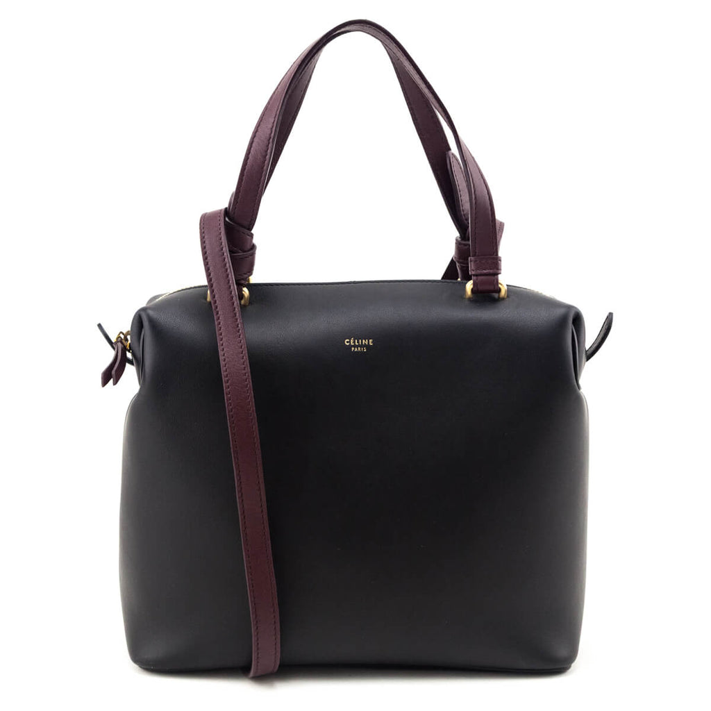 Celine Black Lambskin Small Soft Cube Satchel