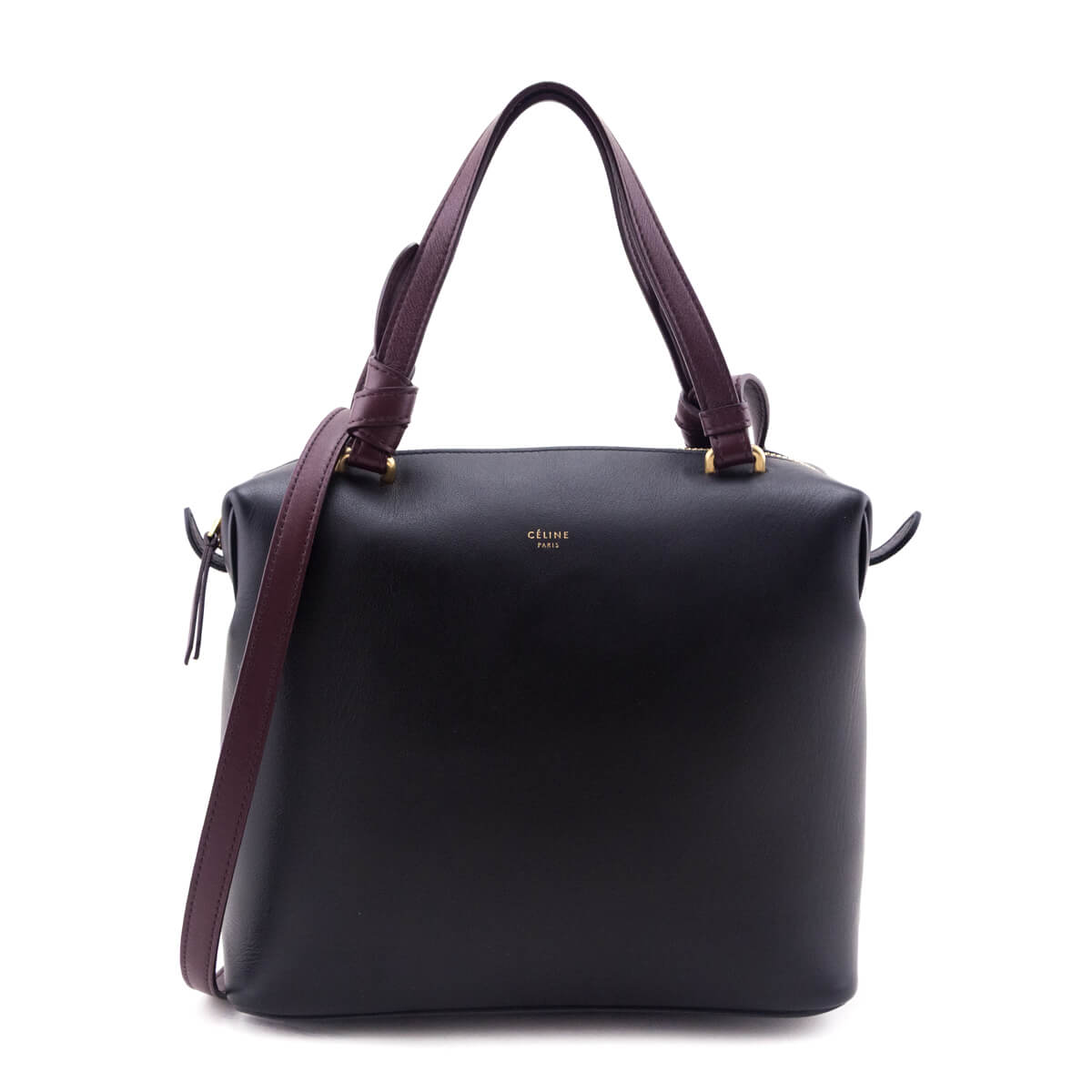 Celine Black Lambskin Small Soft Cube Satchel