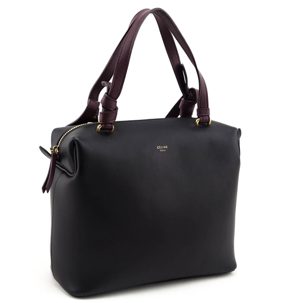 Celine Black Lambskin Small Soft Cube Satchel