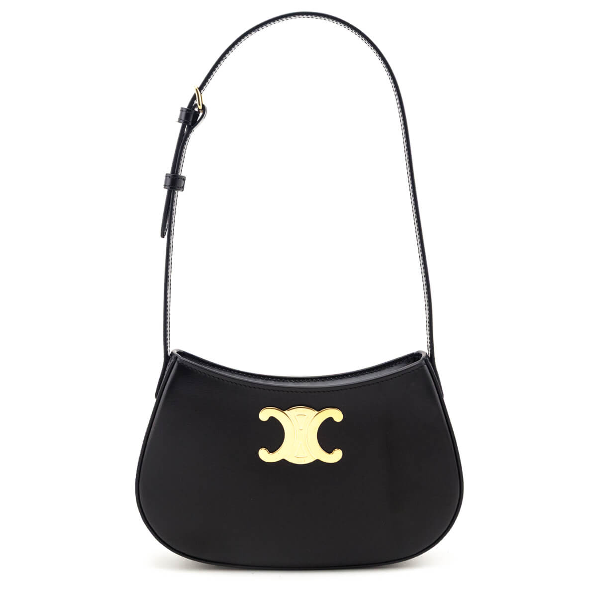 Celine Black Shiny Calfskin Medium Tilly Bag