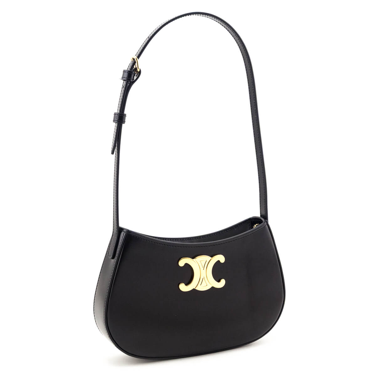 Celine Black Shiny Calfskin Medium Tilly Bag