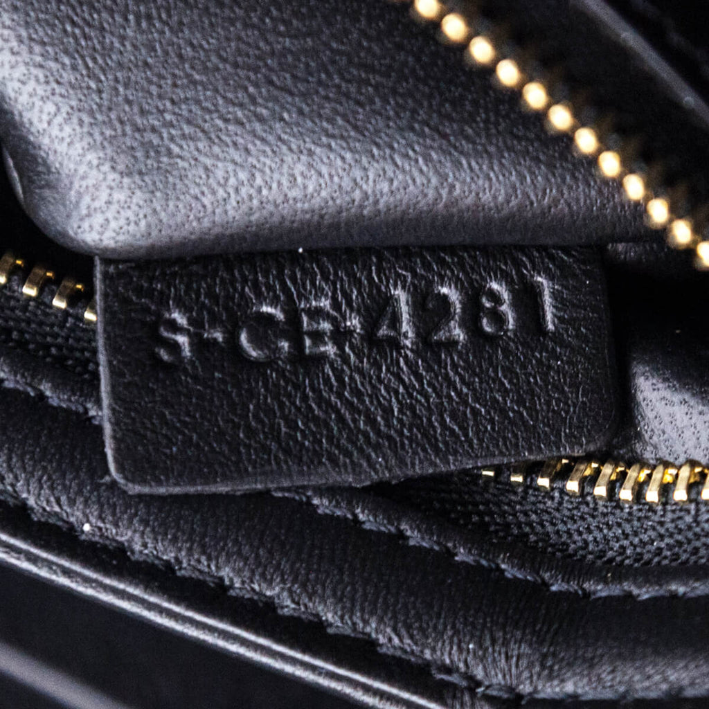 Celine Black Shiny Calfskin Medium Triomphe Bag