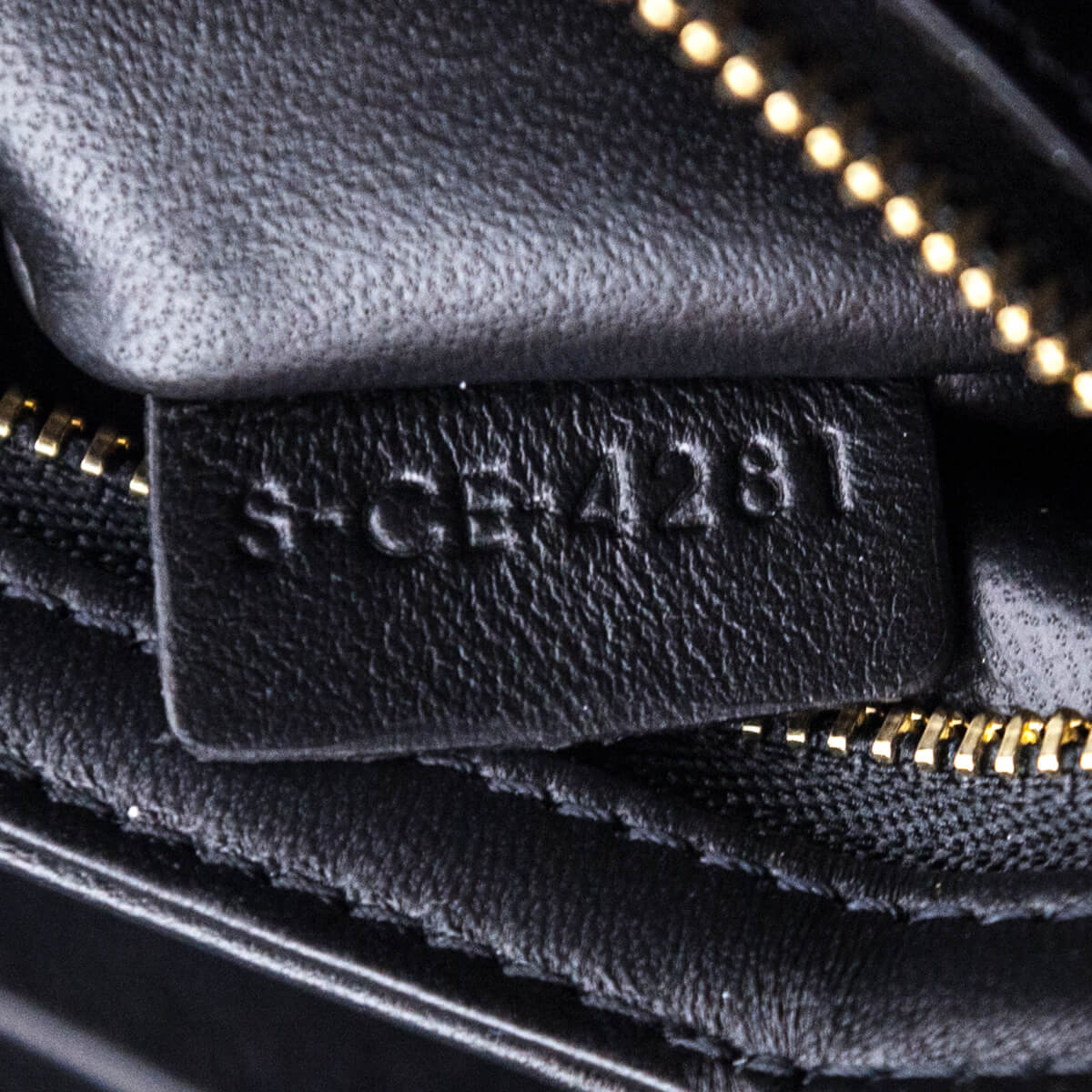 Celine Black Shiny Calfskin Medium Triomphe Bag