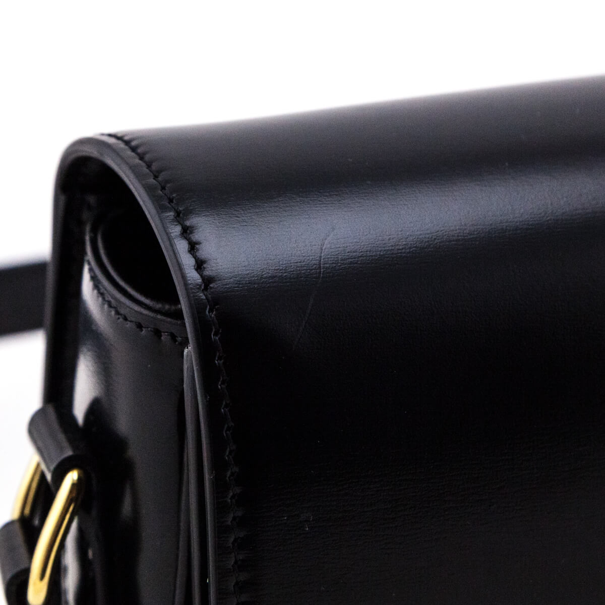Celine Black Shiny Calfskin Medium Triomphe Bag