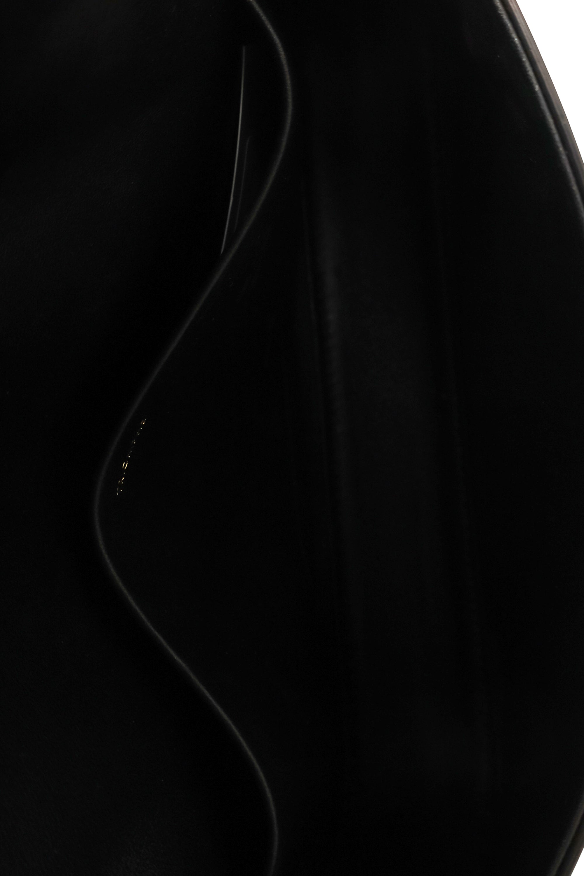 Celine Black Shiny Calfskin Triomphe Shoulder Bag Claude