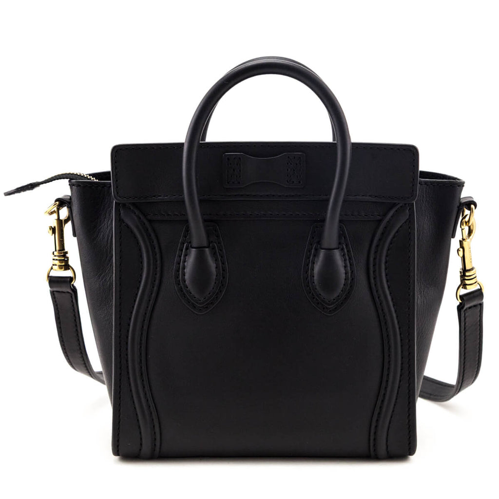 Celine Black Smooth Calfskin Luggage Nano