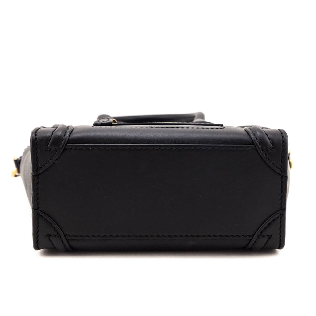 Celine Black Smooth Calfskin Luggage Nano