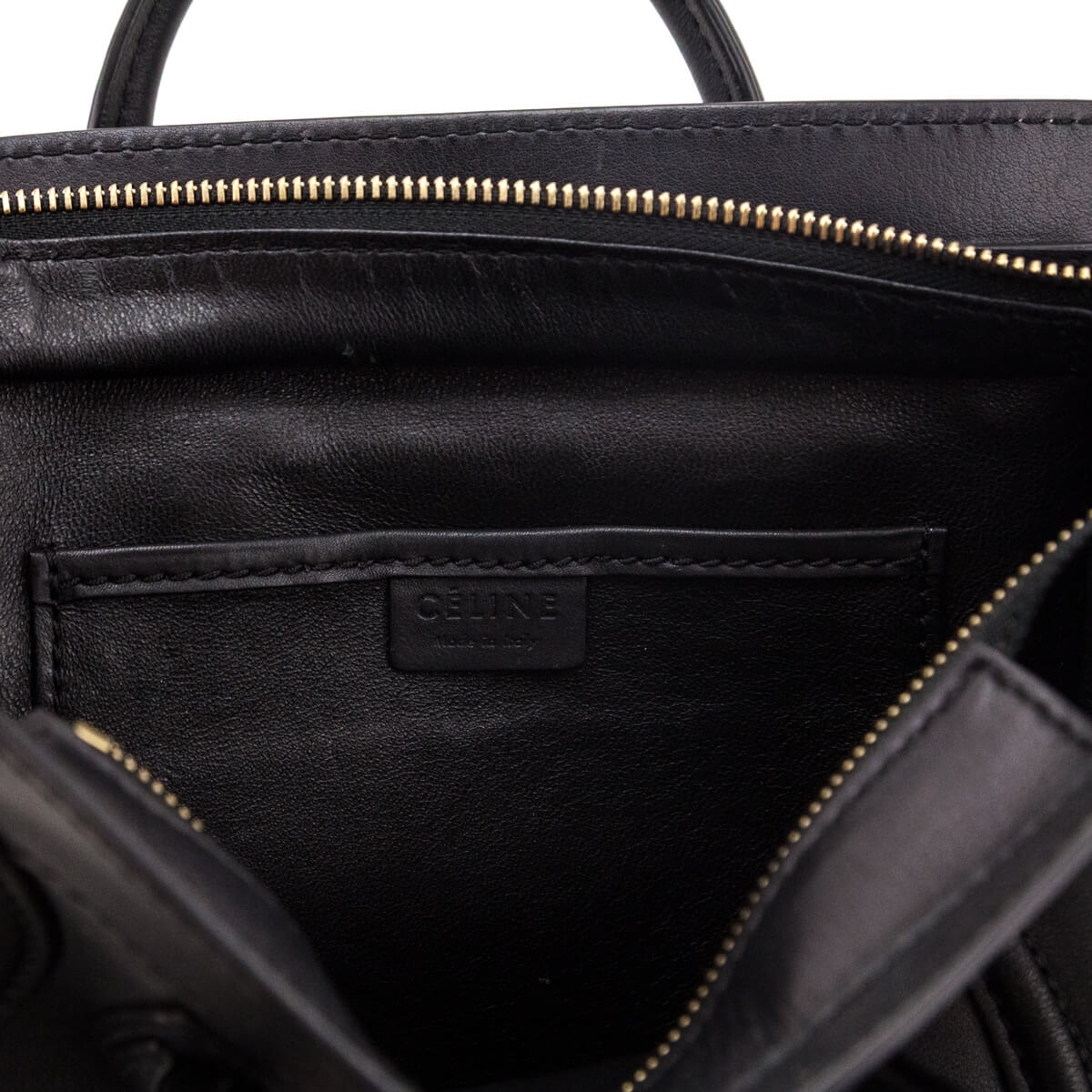 Celine Black Smooth Calfskin Luggage Nano