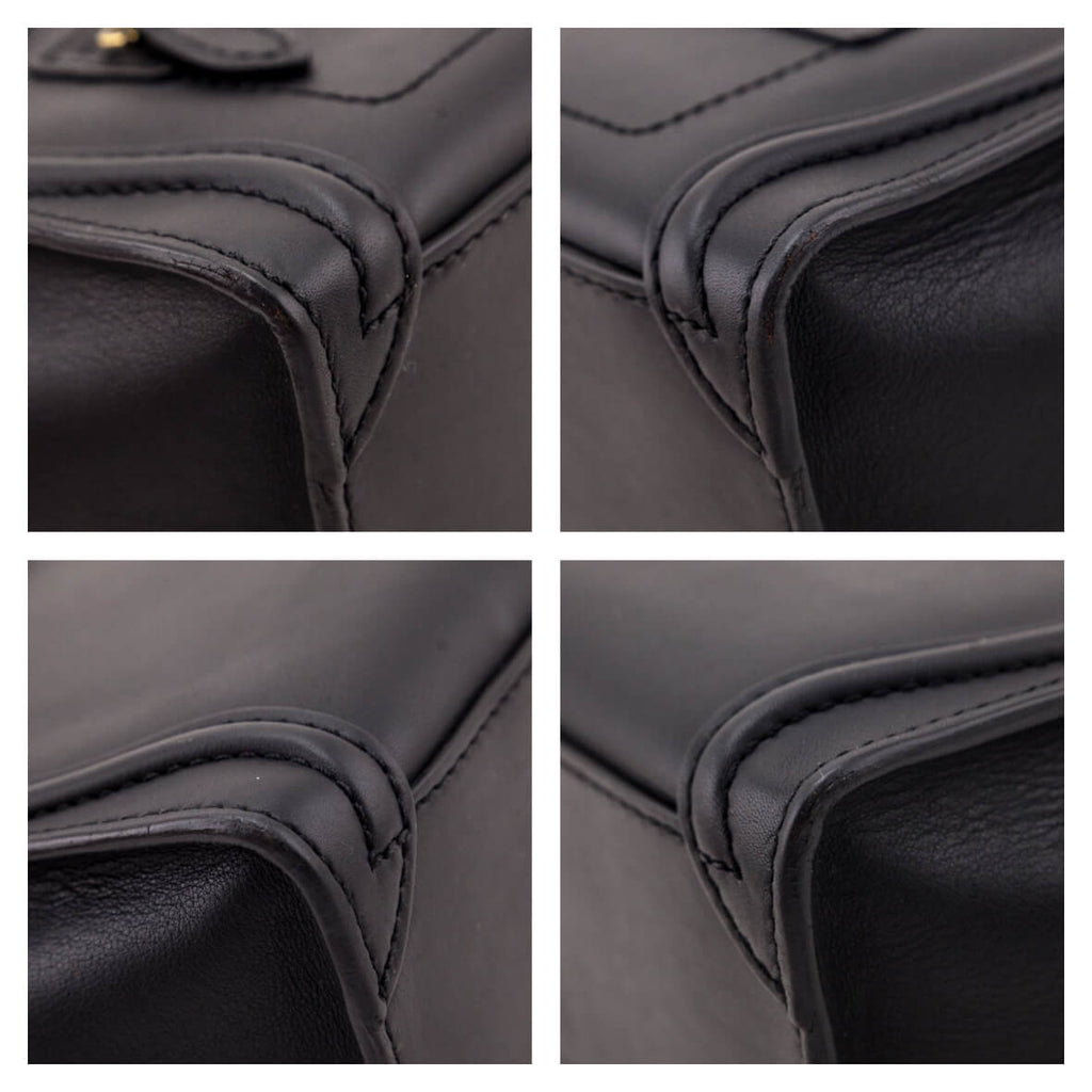 Celine Black Smooth Calfskin Luggage Nano