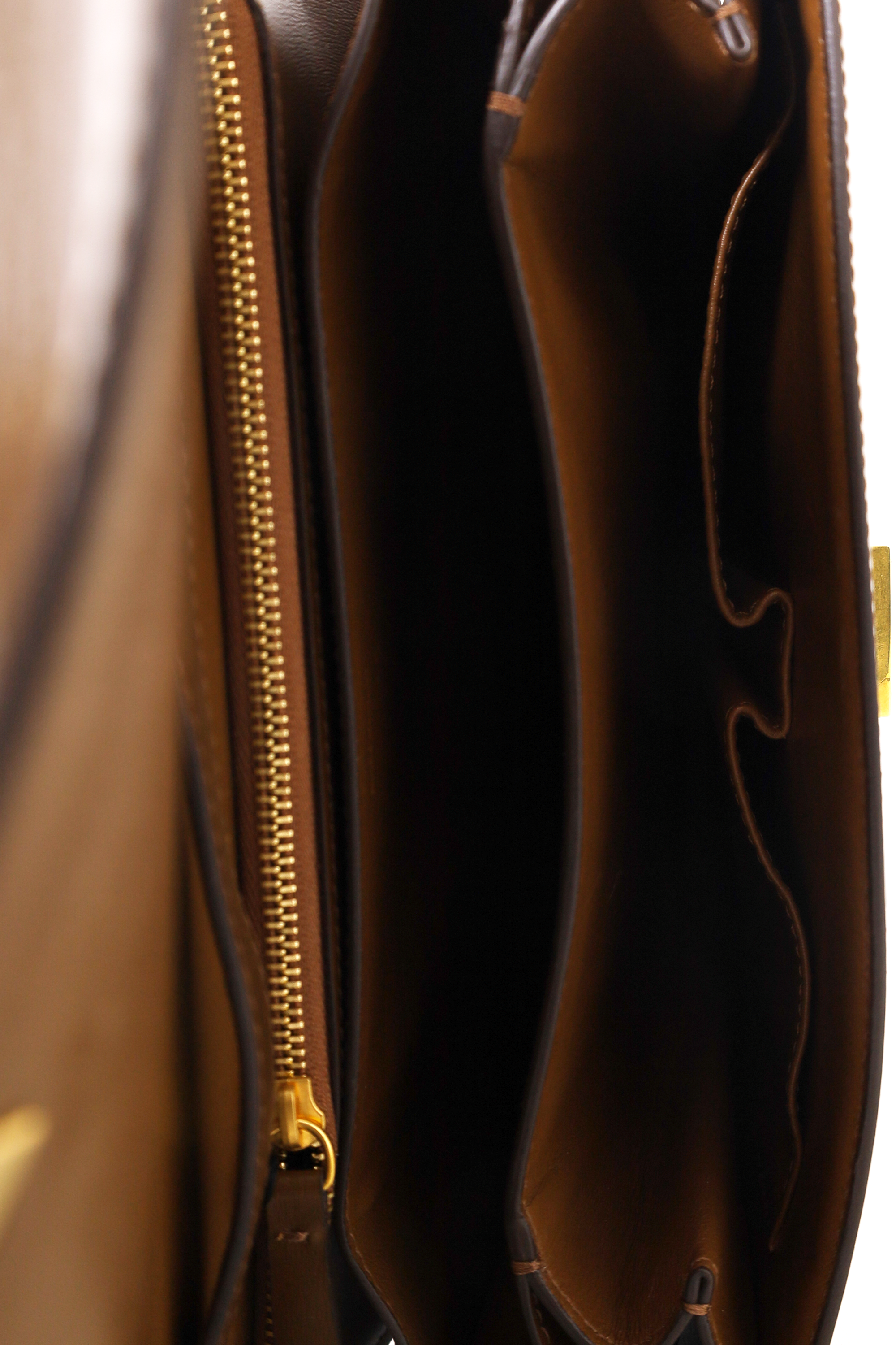 Celine Brown Leather Medium Classic Box Crossbody Bag