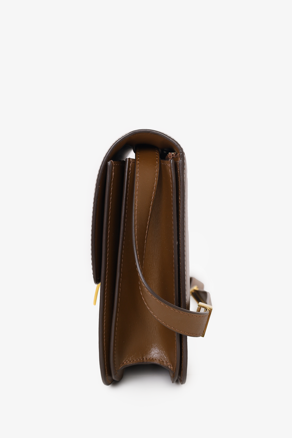 Celine Brown Leather Medium Classic Box Crossbody Bag