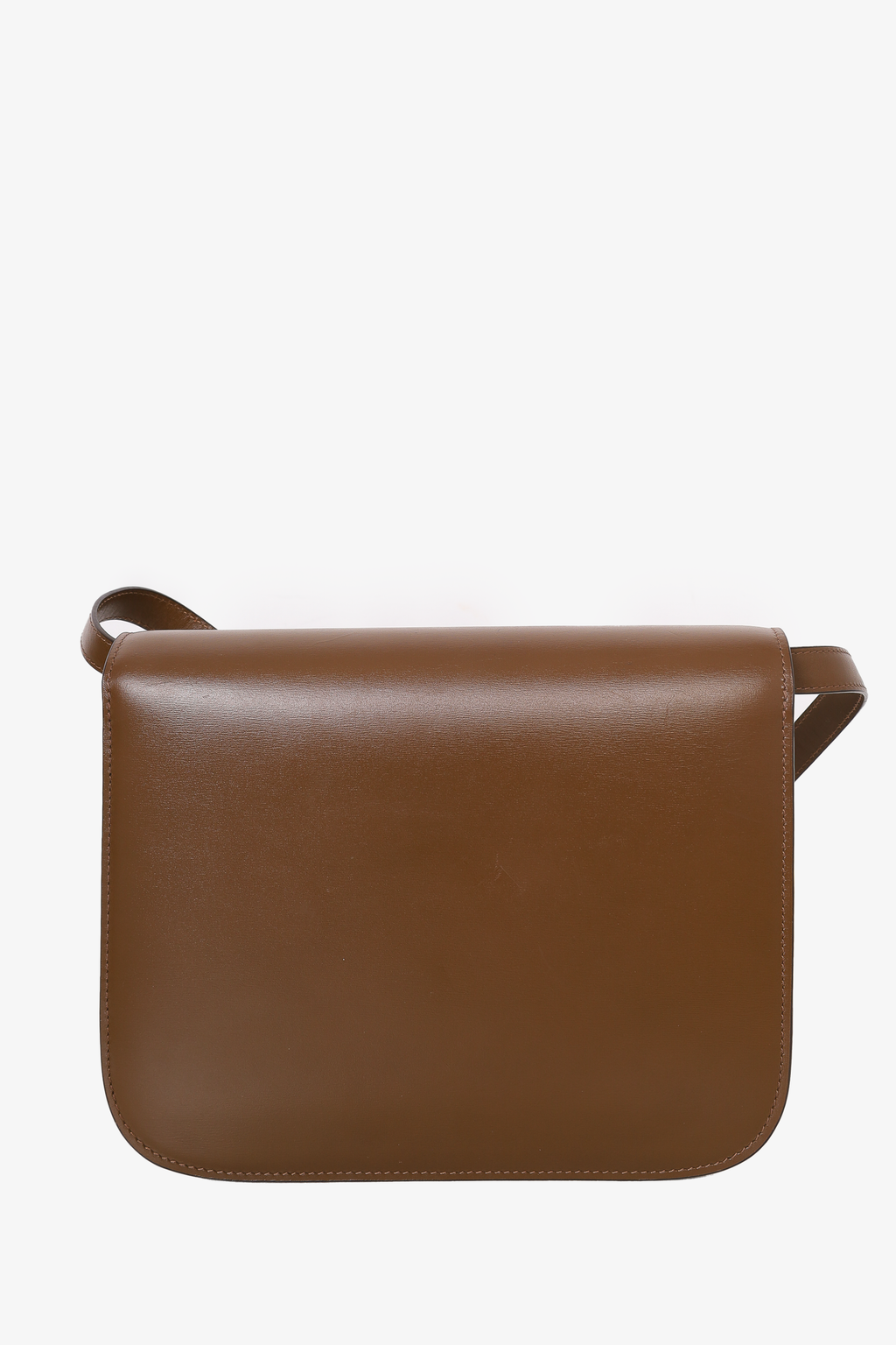 Celine Brown Leather Medium Classic Box Crossbody Bag