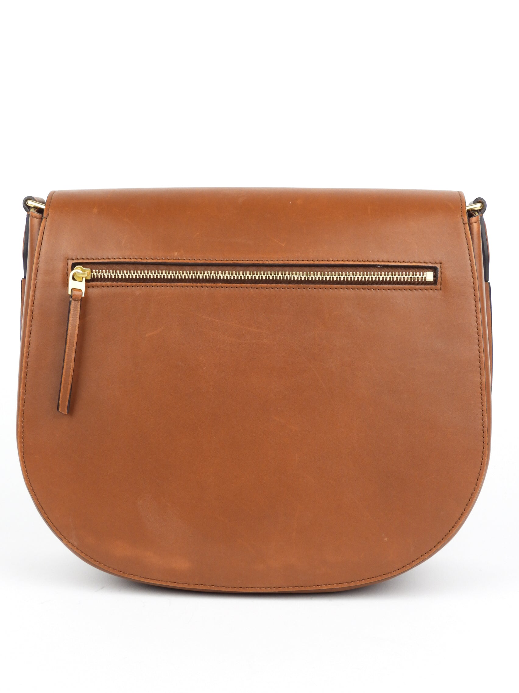 Celine Brown Smooth Leather Medium Trotteur Crossbody Shoulder Bag