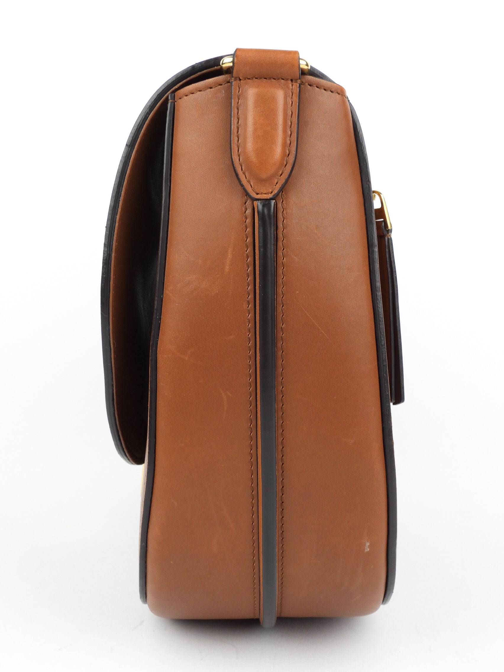 Celine Brown Smooth Leather Medium Trotteur Crossbody Shoulder Bag